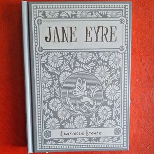 Jayne Eyre Book By Charlotte Bronte Gray Floral Hardcover Book